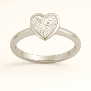 H02 - Bezel Heart Solitaire