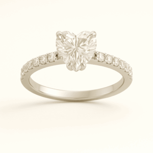 H10 - Heart + Scallop Diamond Band