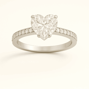 H11 - Heart + Channel Diamond Band