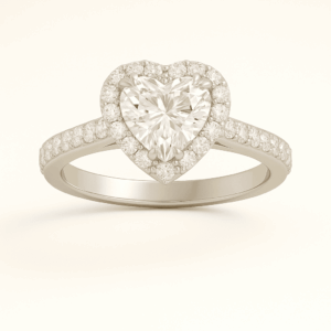 H13 - Heart with Heart Halo & Diamond Shoulder