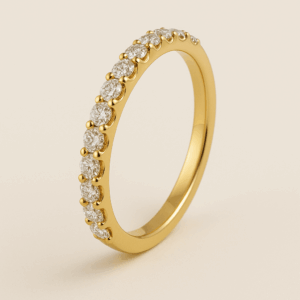 LWB07 - Prong-Set Diamond Wedding Band – 2mm (18ct Yellow Gold)