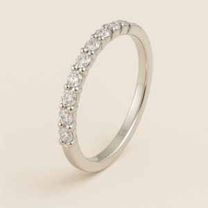 LWB09 - Half-Eternity Diamond Wedding Band – 2mm (Platinum)