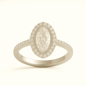 M16 - Marquise with Classic Halo & Diamond Shoulder