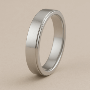 MB09 - Grooved Edge Wedding Band – 5mm (Platinum)