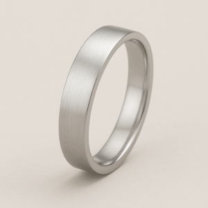 MB22 - Flat Court Wedding Band – 6mm (18ct White Gold)