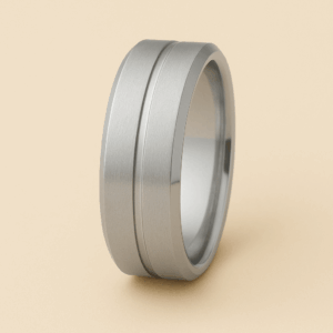 MB23 - Bevelled Edge Wedding Band – 6mm (Platinum)