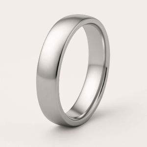 MB27 - Classic Court Wedding Band – 5mm (18ct White Gold)
