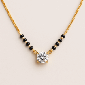 MS07 - 8 Bead Round Solitaire Mangalsutra