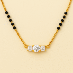 MS40 - 10 Bead Round & Baguette Trilogy Mangalsutra