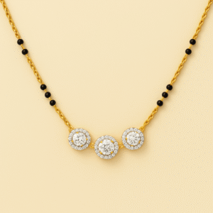 MS45 - 10 Bead Halo Trilogy Mangalsutra