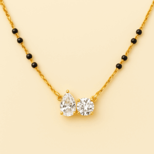 MS49 - 8 Bead Pear & Round Toi et Moi Mangalsutra