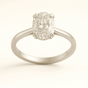 O03 - Double Claw Oval Solitaire