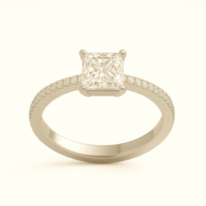 P11 - Princess + French Set Diamond Band