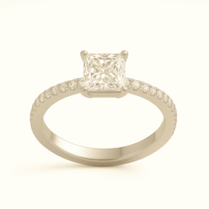P12 - Princess + Scallop Diamond Band
