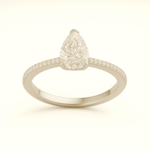 PE10 - Pear + French Set Diamond Band