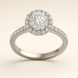 R15 - Round with Classic Halo & Diamond Shoulder