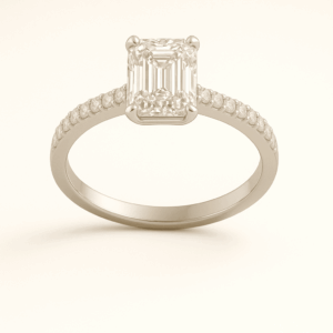 RD10 - Radiant + Cathedral Setting Diamond Band